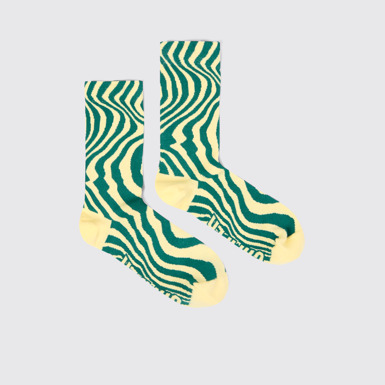 Side view of Seasonal Socks Blue and burgundy mid-length socks