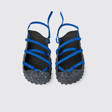 Overhead view of ADERERROR Dark grey shoe cover