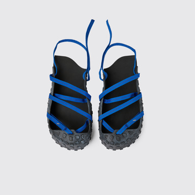Overhead view of ADERERROR Dark grey shoe cover