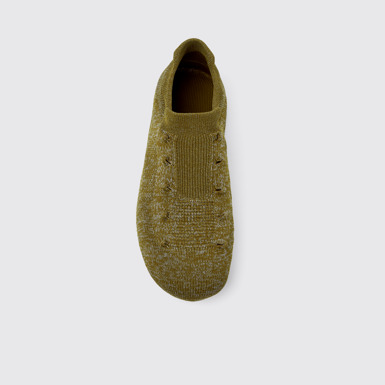 Overhead view of ROKU Inner Socks Green, gray inner socks (x2) for your right and left shoes.