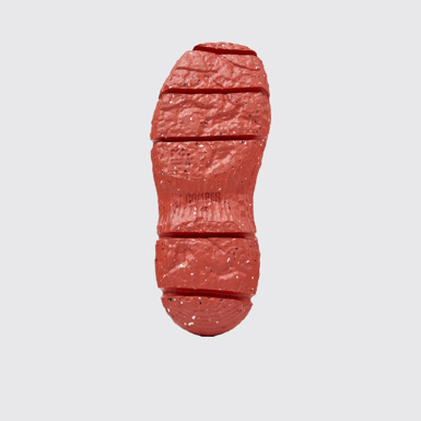 Overhead view of ROKU Outsoles Red outsoles (x2) for your right and left shoes.