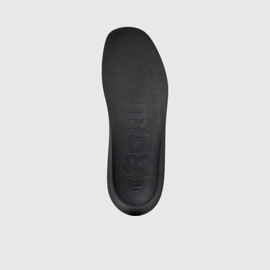 Overhead view of ROKU Footbeds Black footbeds (x2) for your right and left shoes.