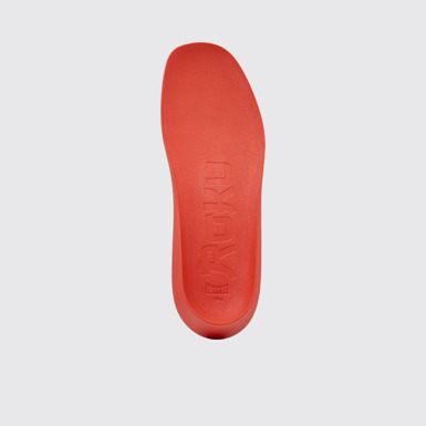 Overhead view of ROKU Footbeds Red footbeds (x2) for your right and left shoes.