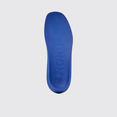 Overhead view of ROKU Footbeds Blue footbeds (x2) for your right and left shoes.