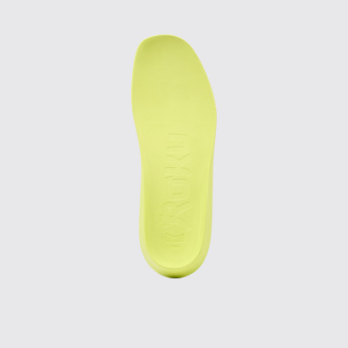 Overhead view of ROKU Footbeds Yellow footbeds (x2) for your right and left shoes.