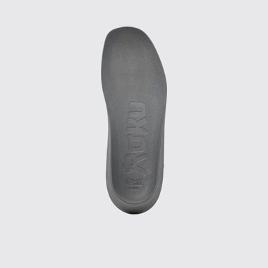 Overhead view of ROKU Footbeds Gray footbeds (x2) for your right and left shoes.