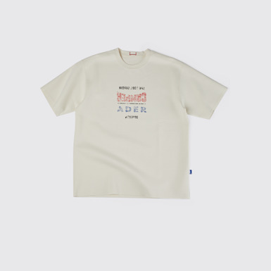 Side view of ADERERROR White t-shirt