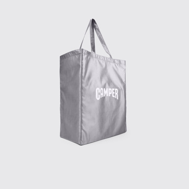 Front view of Silver Tote Unisex Shoulder Bag