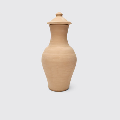 Side view of Terracotta vase Terracotta vase