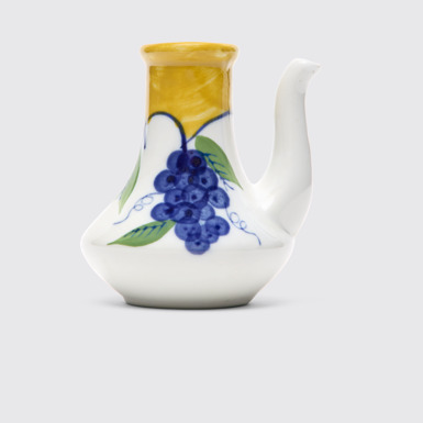 Side view of Raki bottle Multicolored ceramic bottle