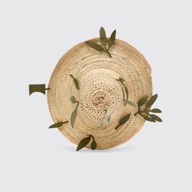 Side view of Can Vidal Capell (Camper Edition) Traditional Mallorcan hat customized by Camper