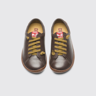 Overhead view of Peu Brown Sneakers for Kids