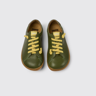 Overhead view of Peu Green shoe for kids