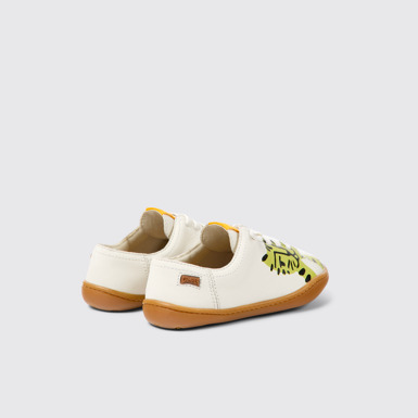 Back view of Twins Multicolored leather shoes for kids