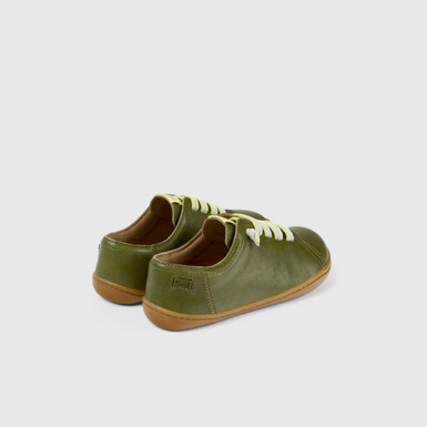 Back view of Peu Green Leather Slip-on