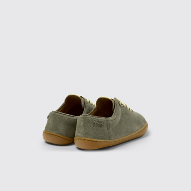 Back view of Peu Green Nubuck Kids' Shoe.