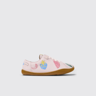 Side view of Twins Multicolor Leather Shoes for kids.