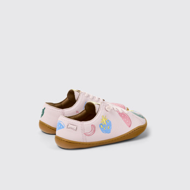 Back view of Twins Multicolor Leather Shoes for kids.