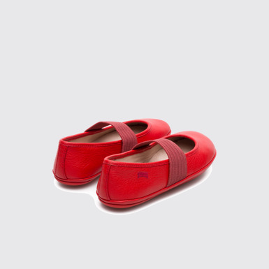 Back view of Right Red Ballerinas for Kids