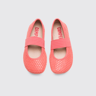 Overhead view of Right Pink Ballerinas for Kids