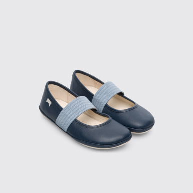 Front view of Right Blue Ballerinas for Kids
