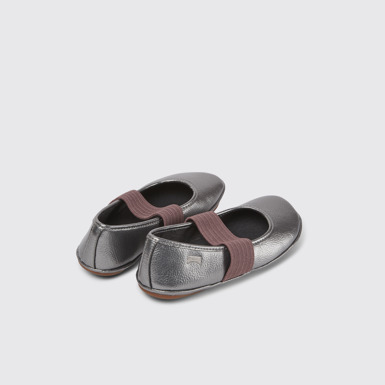 Back view of Right Silver ballerinas