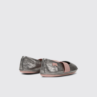 Right Bailarinas de piel en plata y rosa
