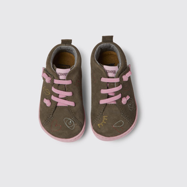 Twins Botines de nobuck marrón grisáceo