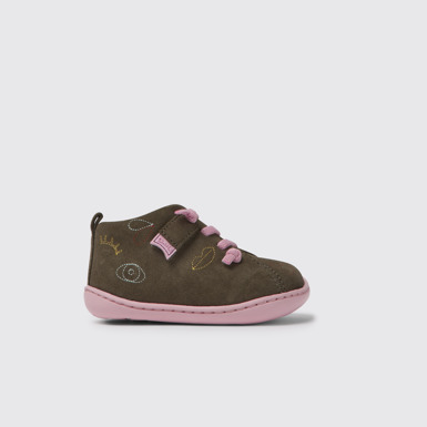 Twins Botines de nobuck marrón grisáceo
