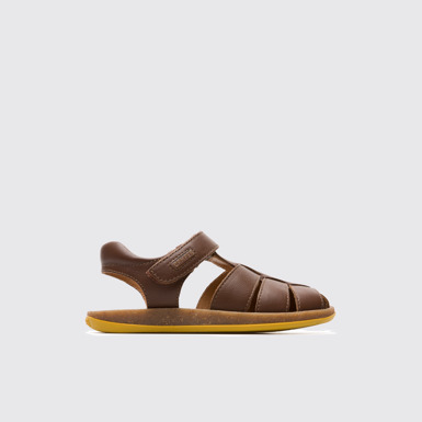 Side view of Bicho Brown Velcro for Kids