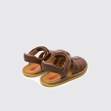Back view of Bicho Brown Velcro for Kids