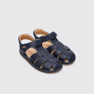Front view of Bicho Blue Sandals for Kids