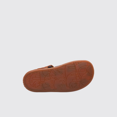 The sole of Bicho Closed brown T-strap sandal for kids
