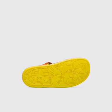 The sole of Bicho Closed dark orange T-strap sandal for kids