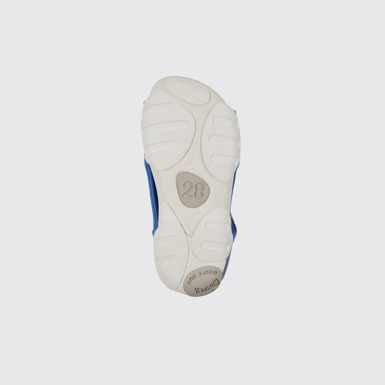 The sole of Ous Blue sandals for kids