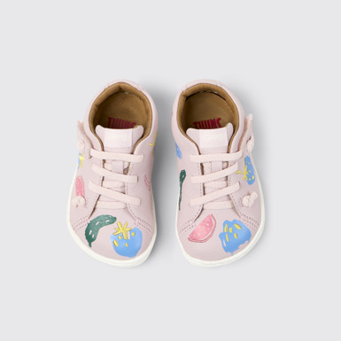 Twins Chaussures en cuir multicolores pour enfants.