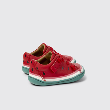 Twins Zapatos de piel multicolor para niños.