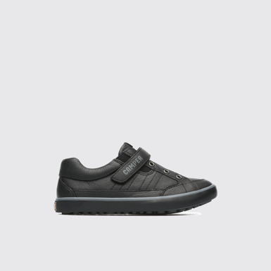Side view of Pursuit Black Sneakers for Kids