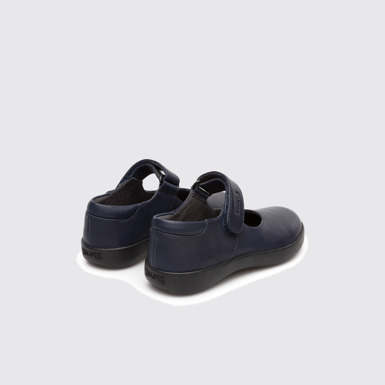 Back view of Spiral Comet Blue Ballerinas for Kids