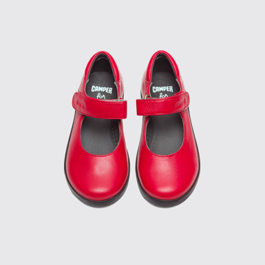 Overhead view of Spiral Comet Red Ballerinas for Kids