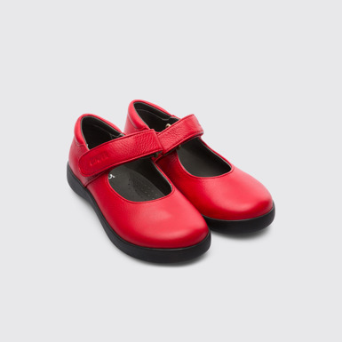Front view of Spiral Comet Red Ballerinas for Kids