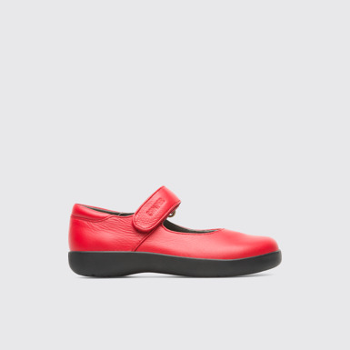 Side view of Spiral Comet Red Ballerinas for Kids