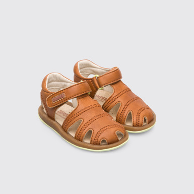 Front view of Bicho Brown Sandals for Kids