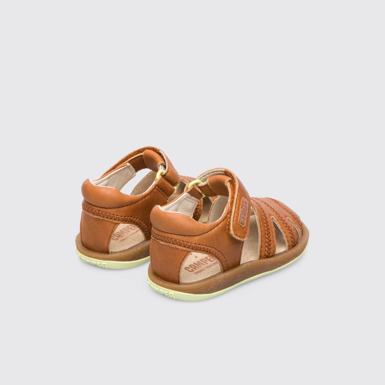 Back view of Bicho Brown Sandals for Kids