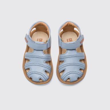 Overhead view of Bicho Blue Sandals for Kids