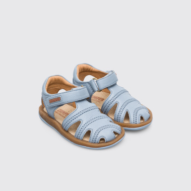 Front view of Bicho Blue Sandals for Kids