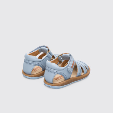 Back view of Bicho Blue Sandals for Kids