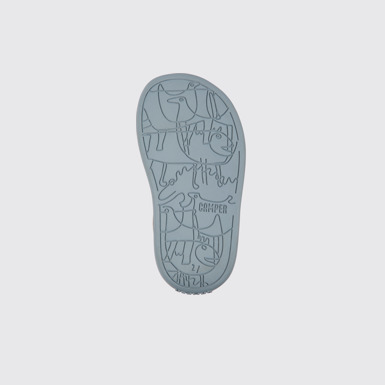 The sole of Bicho Brown leather sandals for kids