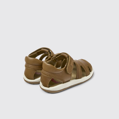 Back view of Bicho Brown Leather Sandal