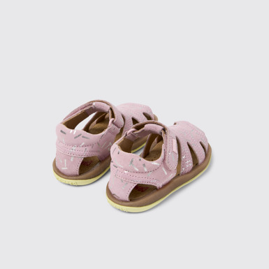 Back view of Bicho Multicolor Nubuck Closed Sandals for Kids.